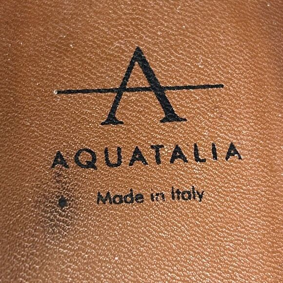 Aquatalia Black Full Leather Ballet Flats Made in Italy Classic Shoes Women's 8 - Picture 7 of 9